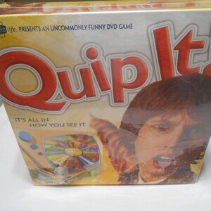 VINTAGE QUIP IT! FUNNY DVD BOARD GAME AGE 13-ADULT SCREEN LIFE LIGHT WEAR TO BOX